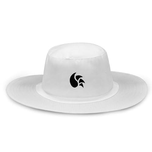 DSC Panama Atmos Round Cricket Hat | Color: White | Size: Medium | Material: Cotton | Umpire Hat for Men’s & Women’s | Extra Wide Brim | Maximum Sunlight Protection | Comfortable and Classy