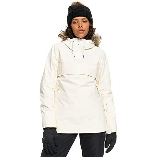 Roxy Women's Shelter Snow Jacket with DryFlight Technology (Medium, Egret (WBS0))