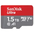SanDisk 1.5TB Ultra microSDXC UHS-I Memory Card with Adapter - Up to 150MB/s, C10, U1, Full HD, A1, MicroSD Card - SDSQUAC-1T50-GN6MA [New Version]