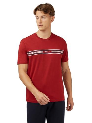 Ben Sherman Men's Seasonal Stripe T-Shirt, Red, X-Large