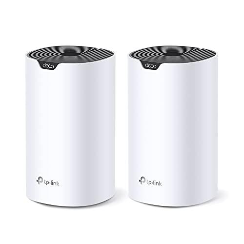 TP-Link Deco AC1900 Whole Home Mesh Wi-Fi System, Connect 100+ Devices, Seamless Roaming, Full Gigabit Ports, MU-MIMO, Parental Controls, Easy Setup, Compatible with Starlink (Deco S7(2-Pack))