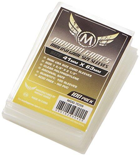 Mayday 7035MG - Mini USA Game Size Sleeves (Pack of 100) - 41 MM X 63 MM (Yellow)