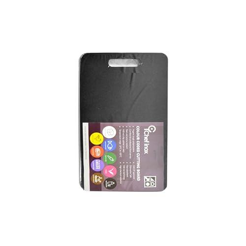 Chef INOX Polypropylene Cutting Board with Handle, 200 mm x 270 mm x 12 mm Size, Black