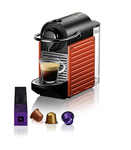 Krups XN3045 Nespresso Pixie Coffee Capsule Machine, 1260 Watt, Water Tank Capacity 0.7 Litres, Pump Pressure 19 Bar, Compact Design, Colour Red