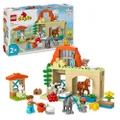 LEGO® DUPLO Town Caring for Animals at The Farm 10416 Role-Play Toy for Toddlers, Farmhouse with Horse, Cow and Chicken Figures, Kids’ Learning Set for Ages 2 Plus