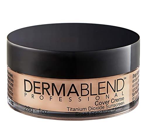 Dermablend Professional Cover Creme - Full Coverage, All-Day Hydrating Cream Foundation - Dermatologist-Created, Fragrance-Free, Allergy-Tested - Broad Spectrum SPF 30-35W Tawny Beige - 28g
