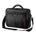 Targus Classic Clamshell Bag Designed for Business Professional Commuter fit up to 17-18-Inch Laptop/Notebook, Black/Red (CNFS418AU)