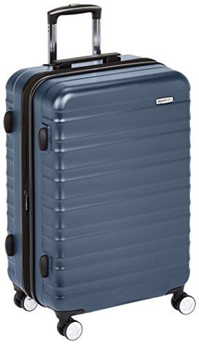 Amazon Basics Premium Hardside Spinner Luggage with Built-In TSA Lock - 68 cm, Navy Blue