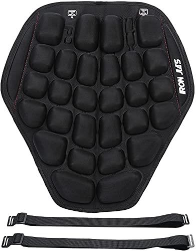 Grapelet Motorcycle Seat Cushion Pressure Relief Hand Press Inflatable Motorcycle Air Seat Pad Shock Absorption Butt Protective Comfortable for Long Rides