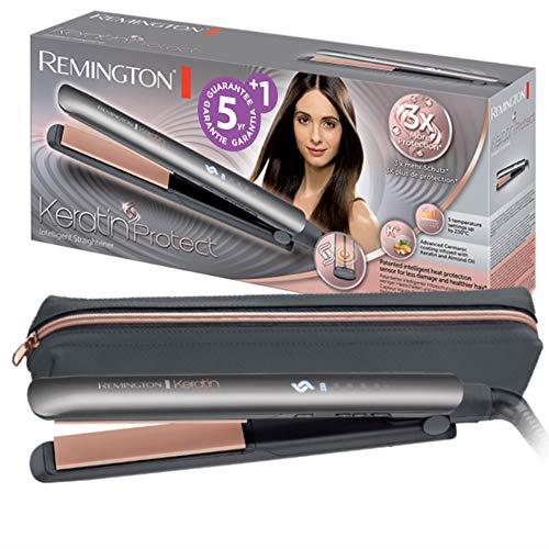 Remington Straightener Keratin Protect (Patented Heat Protection Sensor for 3x More Protection Against Hair Damage, Constantly Measures Moisture Content in the Hair), Digital Display, 160-230°C, Hair Straightener S8598