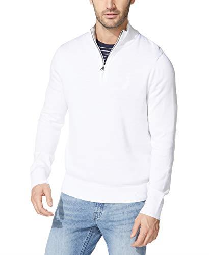Nautica Men's Quarter-Zip Sweater, Bright White, X-Large