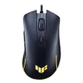 ASUS TUF Gaming M3 Gen II Gaming Mouse, Wired, 59g Lightweight, IP56 dust & Water Resistance, Antibacterial Guard, 8K DPI Optical Sensor, 6 Programmable Buttons, Teflon Mouse Feet, Balck