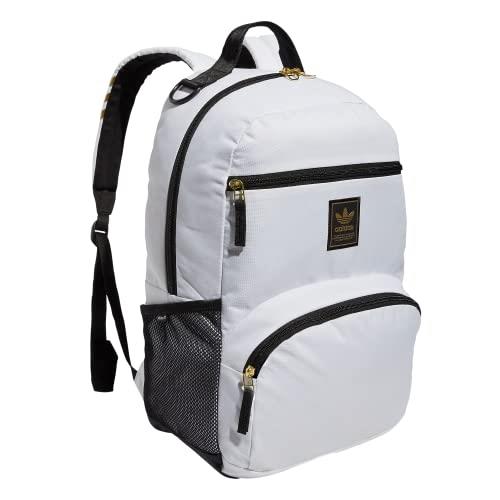 adidas Originals National 2.0 Backpack, White/Gold Metallic, One Size, National 2.0 Backpack