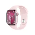 Apple Watch Series 9 [GPS + Cellular 41-mm] Smartwatch with Aluminum Case with Pink Sport Band S/M