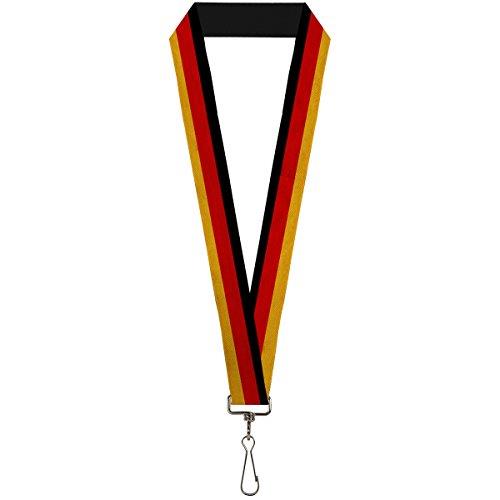 Buckle-Down Lanyard, Germany Flag Weathered, 22 Inch Length x 1 Inch Width
