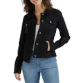 Wrangler Authentics Women's Stretch Denim Jacket, Black, Large