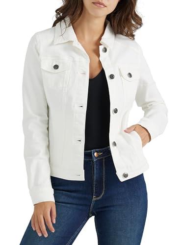 Wrangler Authentics Women's Stretch Denim Jacket, White, Small