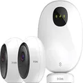 D-Link DCS-2802KT-EU Pro Wire Free Battery Camera Kit (2 x Rechargeable Security Camera, Full HD 1080p, Day and Night Vision, Wall Mount, IP65, 140 Degree View Angle, Built in Siren), White