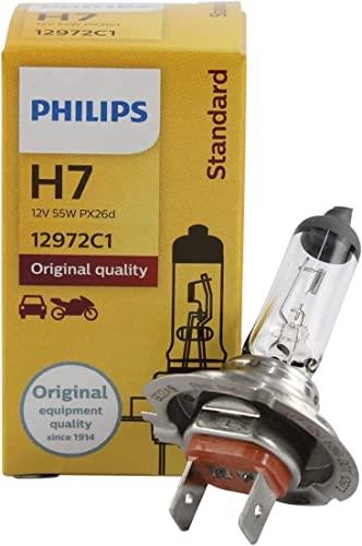 Philips 12972 Standard H7 Headlight Lamp, 12V 55W PX26D