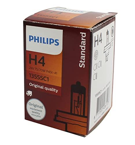 Philips 13555 H4 Standard Headlight Lamp, 24V 75/70W