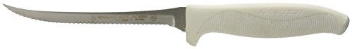 Dexter SofGrip Scalloped Edge Utility Knife, White Handle, 14 cm
