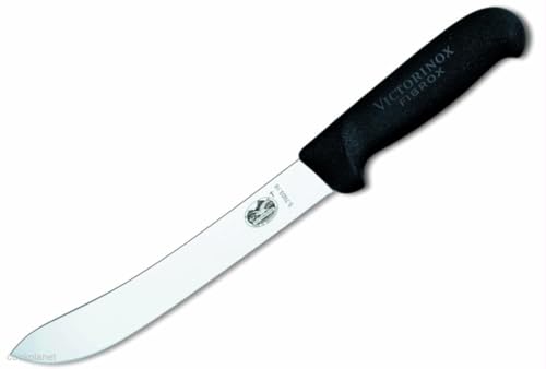 Victorinox Fibrox Heavy Stiff Blade Butchers Knife, Black, 5.7603.20