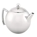 Avanti Mondo Stainless Steel Stylish Tea Pot, Silver, 15934