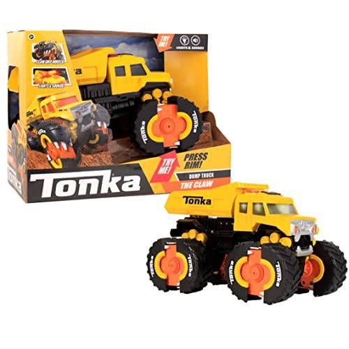 Tonka 6121 The CLAW Lights and Sounds Dump Truck, Dumper Truck Toy for Children, Kids Construction Toys for Boys and Girls, Interactive Vehicle Toys for Creative Play, Toy Trucks for Children Aged 3 +