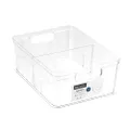 boxsweden Crystal Storage Tray with Adjustable Divider, 28 x 21 x 11 cm Size