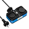 meross Outdoor Smart Plug Waterproof IP44, 2 Grounded Sockets, Compatible with Apple HomeKit Alexa Google Assistant SmartThings, 10A