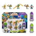 Legends of Akedo Teenage Mutant Ninja Turtles Battle Pack Includes Mini Battling Warriors Donatello, Leonardo, Michelangelo, Raphael, Shredder 2 Silver Battle Controllers