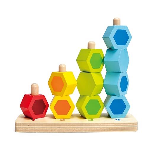 6pc Hape Stacking Music Set Musical Instruments Kids Toddler 18m+ Wooden Toy