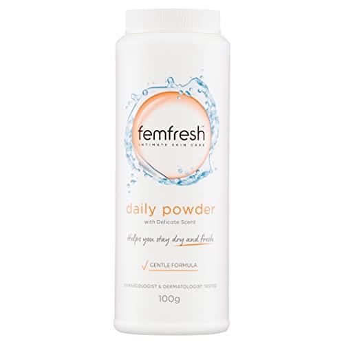 Femfresh Daily Powder - Talc Free Powder - With Corn Starch & Delicate Scent - pH Balanced - Stay Dry & Fresh - Dermatologically & Gynaecologically Tested - Intimate Feminine Powder - 100g