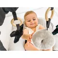 Babystudio Breast Feeding Pillow with Toy Bar, Chevron/Grey, One Size