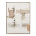 Elme Living Beige Abstract Hand Painted Wall Art, Beige/White/Natural, 90 x 5 x 120 cm