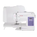 Singer 5560 Computerized Sewing Machine with Included Accessory Kit, Hard Cover & Extension Table, 203 Stitch Applications - Perfect for Beginners, White