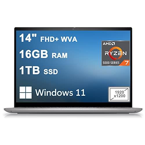 Dell Inspiron 14 5000 5425 Business Laptop 14" FHD+ WVA Anti-Glare Comfortview Display AMD Ryzen 5000 Series Octa-core Ryzen 7 5825U Processor 16GB RAM 1TB SSD USB-C HDMI FHD Webcam Win11 Silver