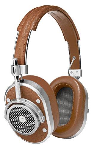 Master & Dynamic MH40 Over-Ear, Wired Headphones with Genuine Lambskin Ear Pads, Brown/Silver