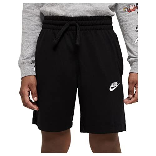 Nike Boy's B Nsw Jsy Aa Shorts, Black/White/White, X-Small UK