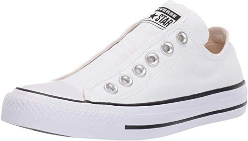 CONVERSE ALL STAR Chuck Taylor All Star Slip On - Unisex Casual Shoes - White/Black/White - Mens US 11.5 / Womens US 13.5