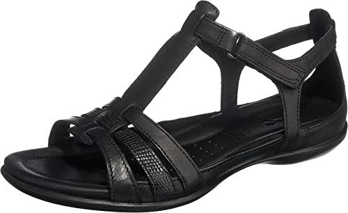 Ecco Women's Flash T-Strap Sandal, Black/Black, EU 41/US 10-10.5