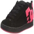 DC Shoes Women's Court Graffik Ladies Shoe Skate, Black Hot Pink, 9 US