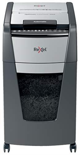 Rexel Optimum Auto Feed+ 300 Sheet Automatic Cross Cut Paper Shredder, P-4 Security, Small Office Use, 60 Litre Removable Bin, Castor Wheels, 2020300XAU