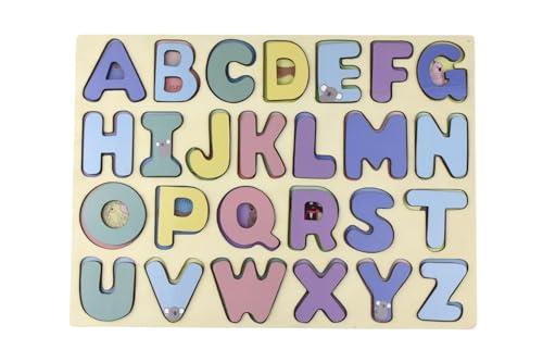 Koala Dream PM228 Australian Animals A-Z Uppercase Alphabet Puzzle: Wooden Educational Puzzle Tray