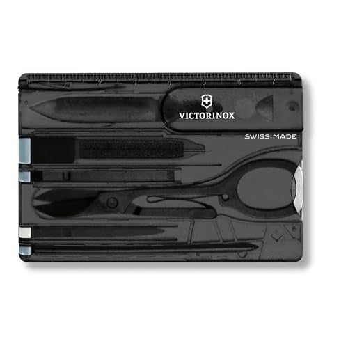 Victorinox Swiss Army Swiss Card Classic with 10 Functions, Black Transparent