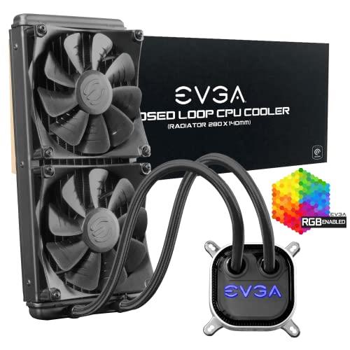 EVGA CLC All-in-One RGB LED CPU Liquid Cooler, 280 mm, Black