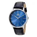 Orient "RA-AC0E" Japanese Automatic/Hand Winding Contemporary Watch, Blue - Silver, Leather Strap