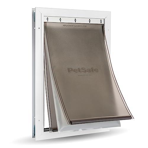 PetSafe Extreme Weather Energy Efficient Aluminium Pet Door for Cats and Dogs – Insulated Flap System – Large