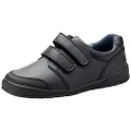 Grosby Unisex Kids Good Fit Twin Tab School Shoe, Black, UK 4/US 5