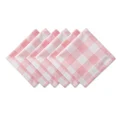 DII Buffalo Check Collection, Classic Farmhouse Tabletop Set, Napkin Set, 20x20, Pink & White, 6 Piece